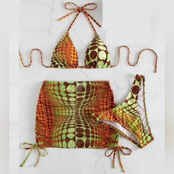 NWT SHEIN 3 piece swimsuit - Picture 2 of 2